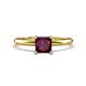 1 - Elodie 6.00 mm Princess Rhodolite Garnet Solitaire Engagement Ring 