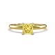 1 - Elodie 6.00 mm Princess Lab Created Yellow Sapphire Solitaire Engagement Ring 
