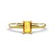 1 - Elodie 7x5 mm Emerald Cut Citrine Solitaire Engagement Ring 