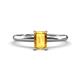 1 - Elodie 7x5 mm Emerald Cut Citrine Solitaire Engagement Ring 