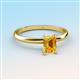 3 - Elodie 7x5 mm Emerald Cut Citrine Solitaire Engagement Ring 