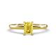 1 - Elodie 7x5 mm Emerald Cut Yellow Sapphire Solitaire Engagement Ring 
