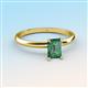 3 - Elodie 7x5 mm Emerald Cut Lab Created Alexandrite Solitaire Engagement Ring 