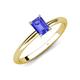 4 - Elodie 7x5 mm Emerald Cut Tanzanite Solitaire Engagement Ring 