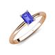 4 - Elodie 7x5 mm Emerald Cut Tanzanite Solitaire Engagement Ring 