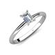 4 - Elodie 7x5 mm Emerald Cut Forever Brilliant Moissanite Solitaire Engagement Ring 