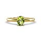 1 - Elodie 7x5 mm Oval Peridot Solitaire Engagement Ring 