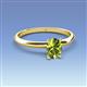 3 - Elodie 7x5 mm Oval Peridot Solitaire Engagement Ring 