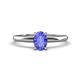 1 - Elodie 7x5 mm Oval Tanzanite Solitaire Engagement Ring 