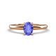 1 - Elodie 7x5 mm Oval Tanzanite Solitaire Engagement Ring 