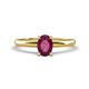 1 - Elodie 7x5 mm Oval Rhodolite Garnet Solitaire Engagement Ring 