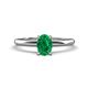 1 - Elodie 7x5 mm Oval Emerald Solitaire Engagement Ring 
