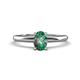 1 - Elodie 7x5 mm Oval Lab Created Alexandrite Solitaire Engagement Ring 