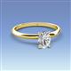 3 - Elodie 0.70 ct IGI Certified Lab Grown Diamond Oval Cut (7x5 mm) Solitaire Engagement Ring 