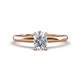 1 - Elodie 7x5 mm Oval Forever Brilliant Moissanite Solitaire Engagement Ring 