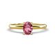 1 - Elodie 7x5 mm Oval Pink Tourmaline Solitaire Engagement Ring 
