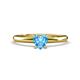 1 - Elodie 6.00 mm Heart Blue Topaz Solitaire Engagement Ring 