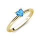4 - Elodie 6.00 mm Heart Blue Topaz Solitaire Engagement Ring 