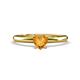 1 - Elodie 6.00 mm Heart Citrine Solitaire Engagement Ring 