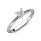 4 - Elodie 6.00 mm Heart Lab Created White Sapphire Solitaire Engagement Ring 