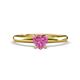 1 - Elodie 6.00 mm Heart Lab Created Pink Sapphire Solitaire Engagement Ring 