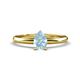 1 - Elodie 7x5 mm Pear Aquamarine Solitaire Engagement Ring 