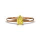 1 - Elodie 7x5 mm Pear Yellow Sapphire Solitaire Engagement Ring 