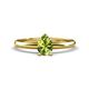 1 - Elodie 7x5 mm Pear Peridot Solitaire Engagement Ring 