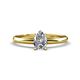 1 - Elodie 7x5 mm Pear Forever Brilliant Moissanite Solitaire Engagement Ring 