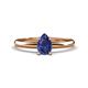 1 - Elodie 7x5 mm Pear Iolite Solitaire Engagement Ring 
