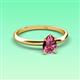 3 - Elodie 7x5 mm Pear Pink Tourmaline Solitaire Engagement Ring 