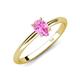 4 - Elodie 7x5 mm Pear Pink Sapphire Solitaire Engagement Ring 