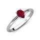 4 - Elodie 7x5 mm Pear Ruby Solitaire Engagement Ring 