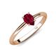 4 - Elodie 7x5 mm Pear Ruby Solitaire Engagement Ring 