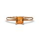 1 - Elodie 6.00 mm Asscher Cut Citrine Solitaire Engagement Ring 