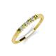 3 - Erica 2.00 mm Princess Cut Peridot and Lab Grown Diamond 7 Stone Wedding Band 