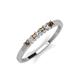 3 - Erica 2.00 mm Princess Cut Smoky Quartz and Lab Grown Diamond 7 Stone Wedding Band 