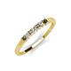 3 - Erica 2.00 mm Princess Cut Smoky Quartz and Lab Grown Diamond 7 Stone Wedding Band 