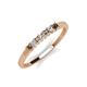 3 - Erica 2.00 mm Princess Cut Smoky Quartz and Lab Grown Diamond 7 Stone Wedding Band 