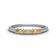 1 - Erica 2.00 mm Princess Cut Citrine and Lab Grown Diamond 7 Stone Wedding Band 