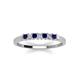 4 - Erica 2.00 mm Princess Cut Blue Sapphire and Lab Grown Diamond 7 Stone Wedding Band 