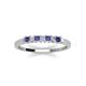 4 - Erica 2.00 mm Princess Cut Iolite and Lab Grown Diamond 7 Stone Wedding Band 