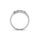 5 - Erica 2.00 mm Princess Cut Iolite and Lab Grown Diamond 7 Stone Wedding Band 
