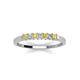 4 - Erica 2.00 mm Princess Cut Yellow Sapphire and Lab Grown Diamond 7 Stone Wedding Band 