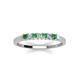 4 - Erica 2.00 mm Princess Cut Green Garnet and Lab Grown Diamond 7 Stone Wedding Band 