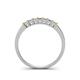 5 - Erica 2.50 mm Princess Cut Yellow Sapphire and Lab Grown Diamond 7 Stone Wedding Band 