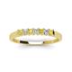 4 - Erica 2.50 mm Princess Cut Yellow Sapphire and Lab Grown Diamond 7 Stone Wedding Band 