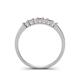 5 - Erica 2.50 mm Princess Cut Pink Sapphire and Lab Grown Diamond 7 Stone Wedding Band 