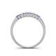 5 - Erica 2.50 mm Princess Cut Tanzanite and Lab Grown Diamond 7 Stone Wedding Band 