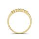 5 - Erica 2.50 mm Princess Cut Citrine and Lab Grown Diamond 7 Stone Wedding Band 